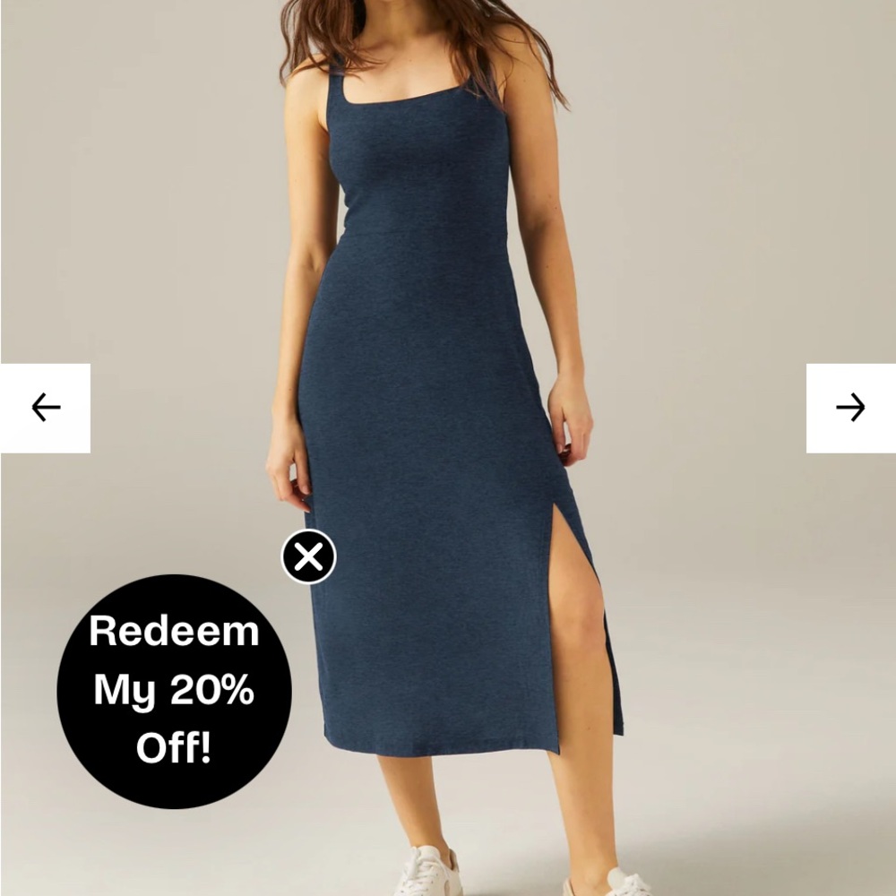 Beyond Yoga Deep Blue Midi Dress